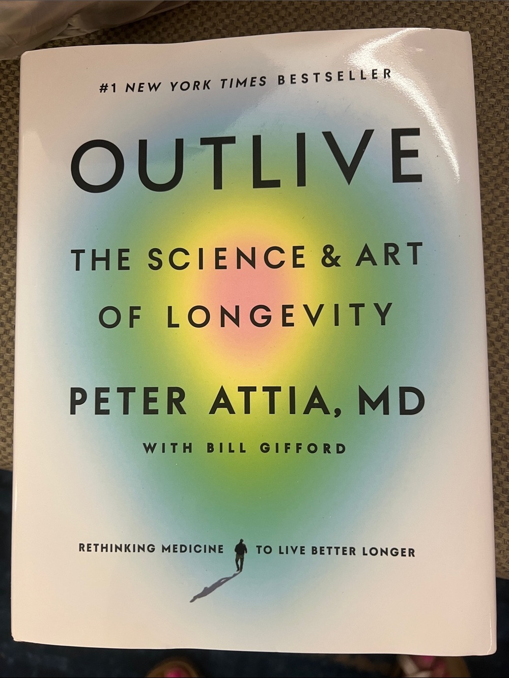 Outlive The Science & Art of Longevity - White with Multicolor Gradient